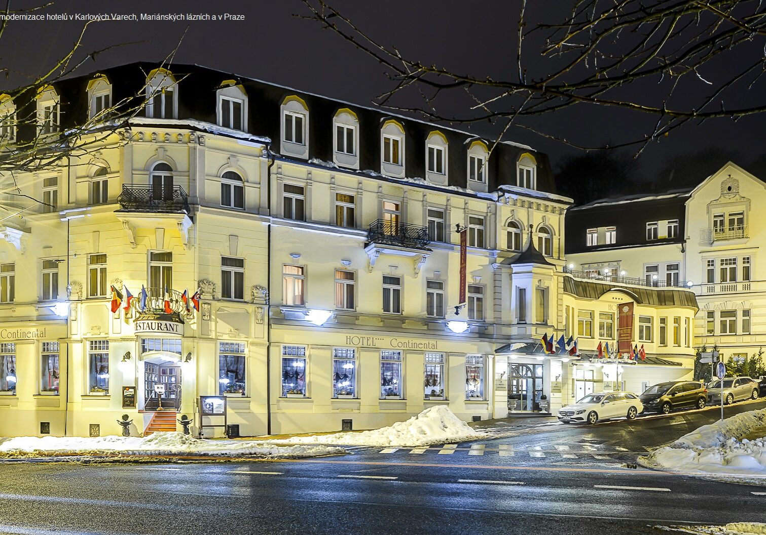 Rekonstrukce a modernizace hotelů v Karlových Varech, Mariánských lázních a v Praze